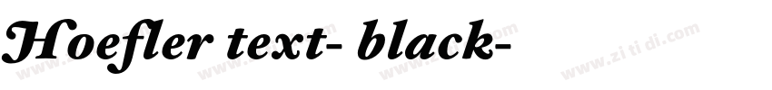 Hoefler text- black字体转换